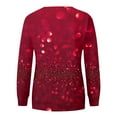 thumbnail image 5 of Women's Glitter Sparkle Long Sleeve Pullover Sweatshirt Casual Loose Fit Crew Neck Tops, 5 of 5