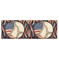 thumbnail image 6 of Yayeee Kitchen Valance Rod Pocket 54" x 18" Living Room Window Curtain, Baseball Pattern, 6 of 6