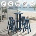 thumbnail image 5 of 2-Piece Outdoor Swivel Bar Stools – Weather-Resistant HDPE Counter-Height Chairs for Patio, Deck, Poolside, or Indoor Bar,Navy Blue, 5 of 8