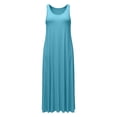 thumbnail image 6 of Women's Solid Color Loose Casual Side Pocket Sleeveless Dress Blue S, 6 of 6