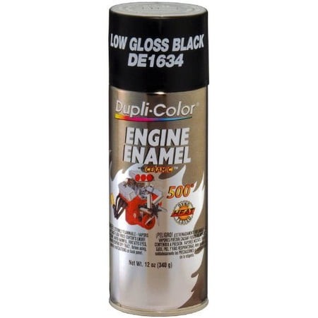 Dupli-Color (EDE163407 GM/Chrysler Low Gloss Black Engine Enamel with Ceramic - 12 oz. Aerosol (Case of 6)