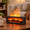 Black Fireplace Flame-150ml, variant on Oil Diffuser - Humidifier Sound Activated Music Sync Remote Control For Bedroom Home Office (250ml Rainbow Black)