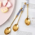 thumbnail image 5 of Pack of 5, Gold Plated Stainless Steel Espresso Spoons, Mini Teaspoons Set for Coffee Sugar Dessert Cake Ice Cream Soup Antipasto Cappuccino, Random color, 5 of 7