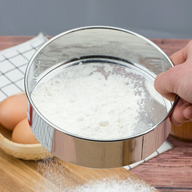 Tamis Manuel en Acier Inoxydable pour Farine, Outil de Cuisson et de Pâtisserie