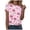 Pink, variant on CAICJ98 Womens Halloween Shirts Ghost Reading T-Shirt Short Sleeve Spooky Season Pumpkin Graphic V Neck Tops Womens Halloween Tshirts (Yellow,L)