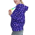 thumbnail image 2 of Honeii Beautiful Purple Snowflakes Pattern Womens Oversized Hoodies Long Sleeve Sweatshirts Pullover Fall Outfits with Pocket-XX-Large, 2 of 7