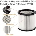 thumbnail image 3 of Replacement for Vacmaster Hepa Material Fine Dust Cartridge Filter & Retainer, VCFH, 3 of 5
