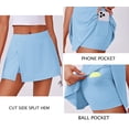 thumbnail image 5 of Pinspark Golf Skirts for Women High Waisted Tennis Skort Lightweight Activewear Skorts with Pockets Built-in Shorts 16" Pickleball Skirt, 5 of 6