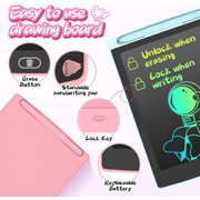 2 Park 6.5 Inch LCD Writing Tablet, Portable Reusable Digital Drawing Notepad, Erasable Electronic Memo Board for Office Home Note & Draft Sketch