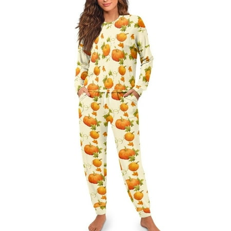 MITCOWBOY Womens Pajama Sets Drawstring Pajamas For Women Set 2 Piece Long Sleeve Pajama Sets Comfy Loungewear Trendy Cozy Sleepwear Women Sleepwear Pajamas for Women Set Yellow XL Clearance