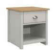 thumbnail image 5 of Country Gray Solid One Drawer Nightstand Side Table with Oak Top（Night Stand Only）, 5 of 8