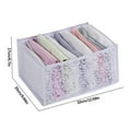 thumbnail image 2 of Vaidha Foldable Printed Mesh Underwear Shirt Leggings Jeans Drawer Storage Box, 2 of 2