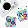 thumbnail image 5 of Balery 4 Pcs Donutsleather Coasters Set, Drink Table Cup Coasters For Living Room Kitchen Coffee Decor, 5 of 9