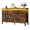 Rustic / 6-Drawer, variant on Black Oak 6-Drawer Dresser with LED Lights & Charging Station, Chest of Drawers with Outlets & USB Ports, PB Storage Cabinet for Bedroom, Guest Room