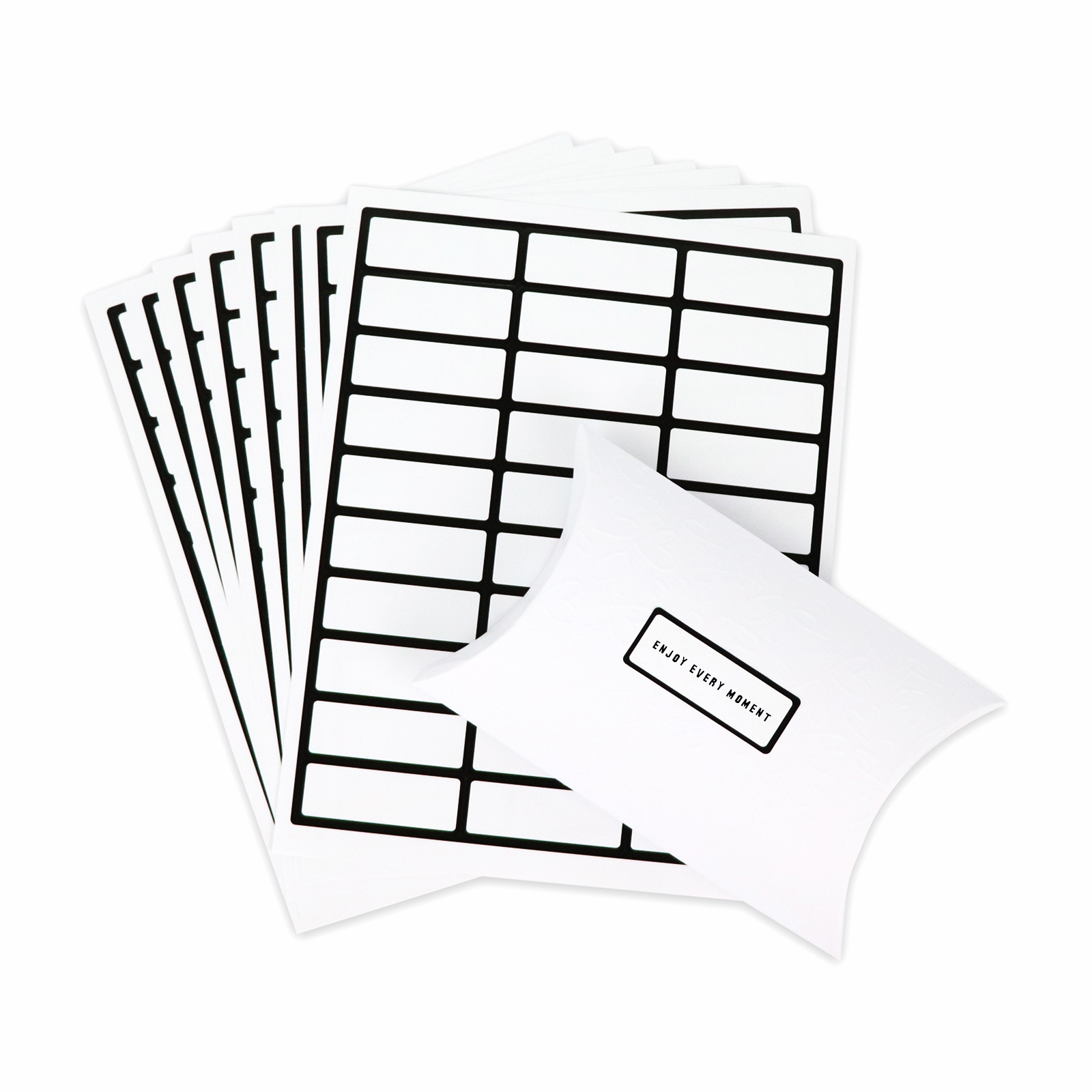 Recollections Black Border Address Label Stickers - Printable Adhesive Labels on 8.5" x 11" Sheets, Ideal for Envelopes & Invitations, 12 Pack
