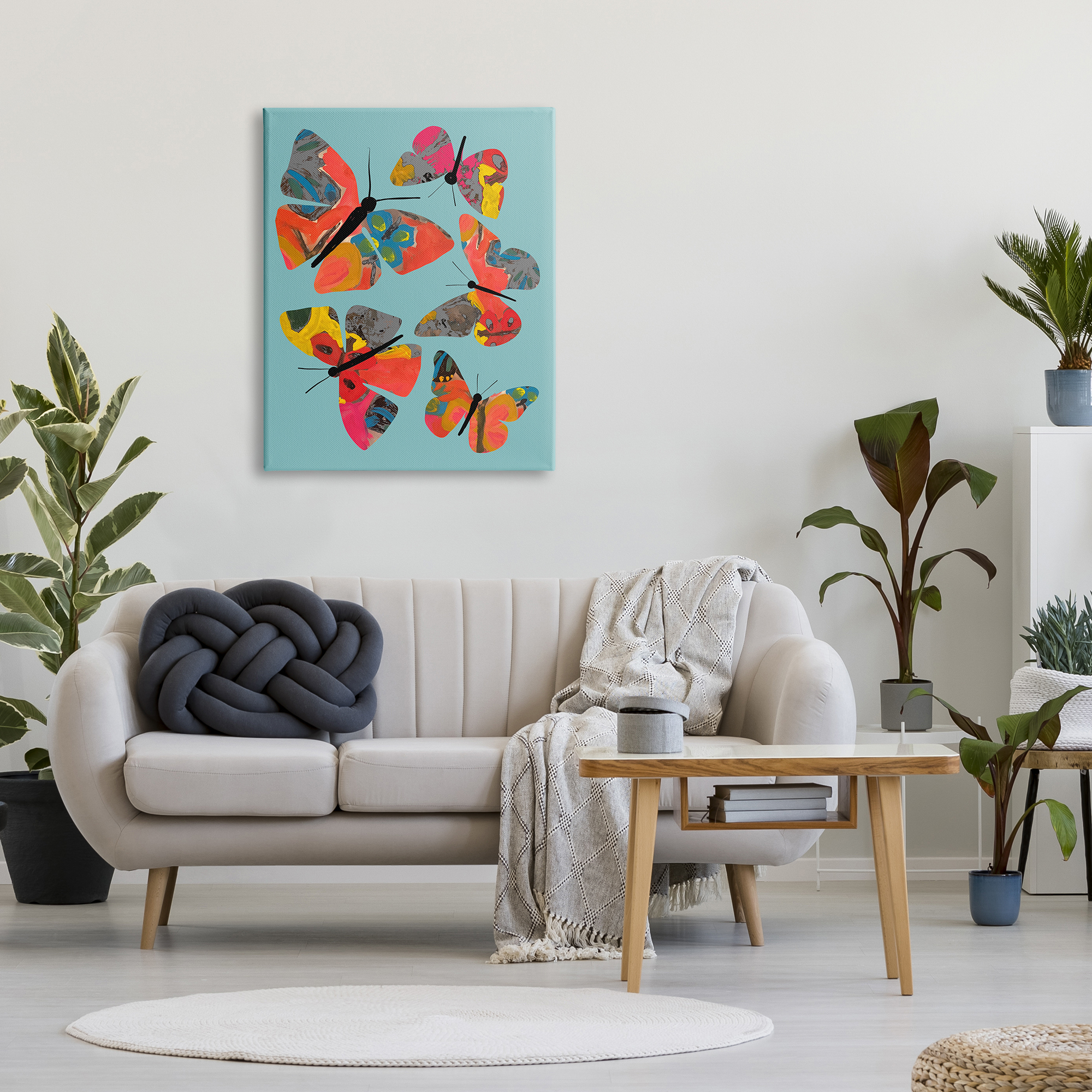 Stupell Industries Abstract Patterned Butterflies Animals & Insects Painting Gallery Wrapped Canvas Print Wall Art, 30 x 40