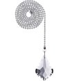 thumbnail image 4 of Hestya 2 Sets Clear Crystal Pull Chain Extension with Connector for Ceiling Light Fan Chain, 1 Meter Length Each (Style C), 4 of 4