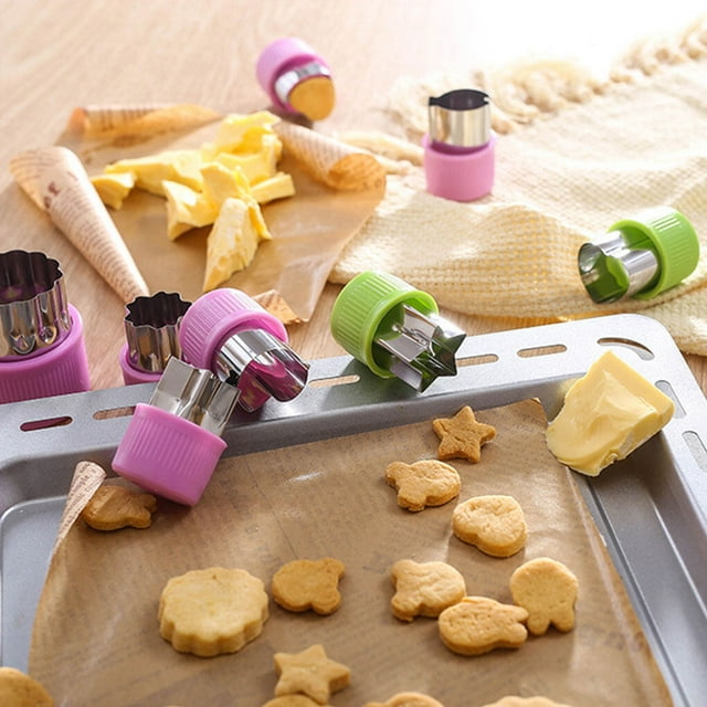 9pcs/set Fruit Shape Cutter Salad Carving Vegetable cutter Vegetable shape cutter Mold Arrangements Smoothie Cake DIY Kitchen Cooking Tools