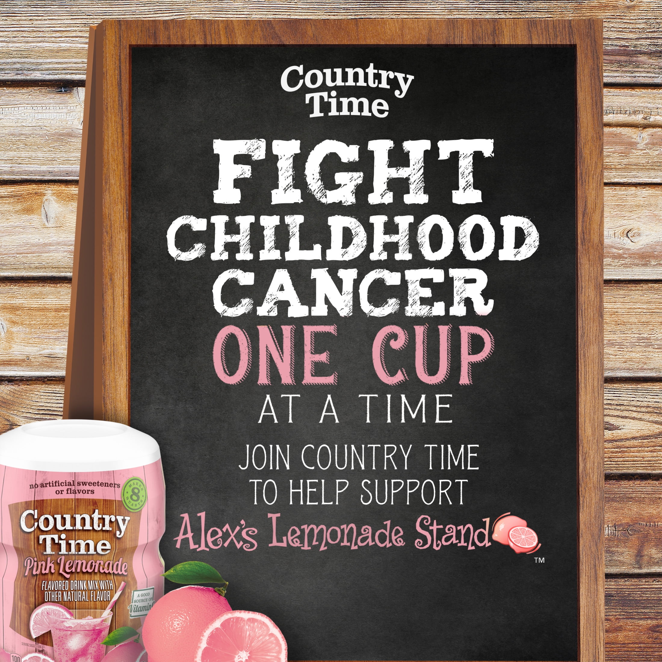 Country Time Pink Lemonade Powdered Drink Mix, 1 Canister, for Flavorful Hydration and Shareable Refreshment, Naturally Flavored with Other Natural Flavor, No Artificial Sweeteners or Flavors, 19 oz