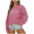 thumbnail image 1 of Chandails à Capuchon de Mode pour Femmes 2023 Manches Longues Décontractées Col Rond Imprimé Chandails en Molleton Hauts Blouse 50 % de Rabais Liquidation Costumes Halloween/noël, 1 of 6