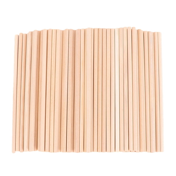MasteelfCA 50pcs Wooden Sticks Wooden Craft Sticks DIY Wooden Rods Model Material