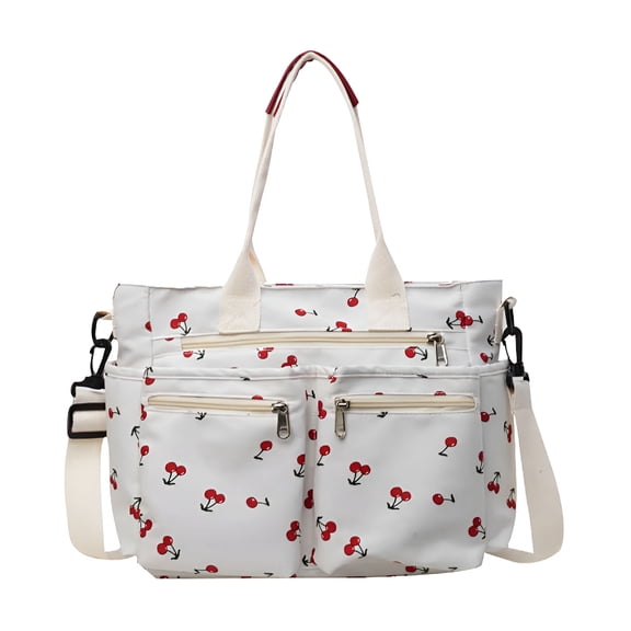 GASTROPOD Cherry Tote Bag for Women,Tote Bag with Pockets for Women,Large Capacity Crossbody Bag,Cute Shoulder Bag,Handbag Shoulder Bag,Multi-Pocket Satchel Handbag for Work Travel