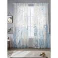 thumbnail image 2 of Blue Seahorse Coastal Sheer Curtains 84 Inch Length 2 Panels Set, Summer Beach Nautical Ocean Coral Voile Window Treatment Rod Pocket Curtains Sheers Drapes for Bedroom/Living Room/Kitchen 52"x84"x2, 2 of 7