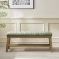 thumbnail image 5 of Vknow Furniture Speckled Multi-Tone Fabric Solid Wood Frame Storage Bench, Green, 300 lb Limit, 5 of 8