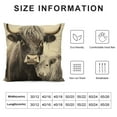 thumbnail image 5 of GOSMITH Highland Cow Throw Pillow Case  Farm Animal Cow Baby Square Pillow Cover for Couch Chair Bedroom Farmhouse Sofa (Baby), 5 of 5