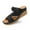 A Black, variant on Summer Slipper For Women Color Block Adjustable Strap Open Toe Walking Sandals Non- Shoes Daily Wear Black 37