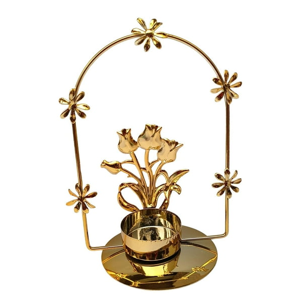 Candelabro de hierro con un solo cabezal, accesorios nórdicos para fotos, candelabro, MESA CENTRO de MESA, adorno para mesa de Navidad Forma de tulipán