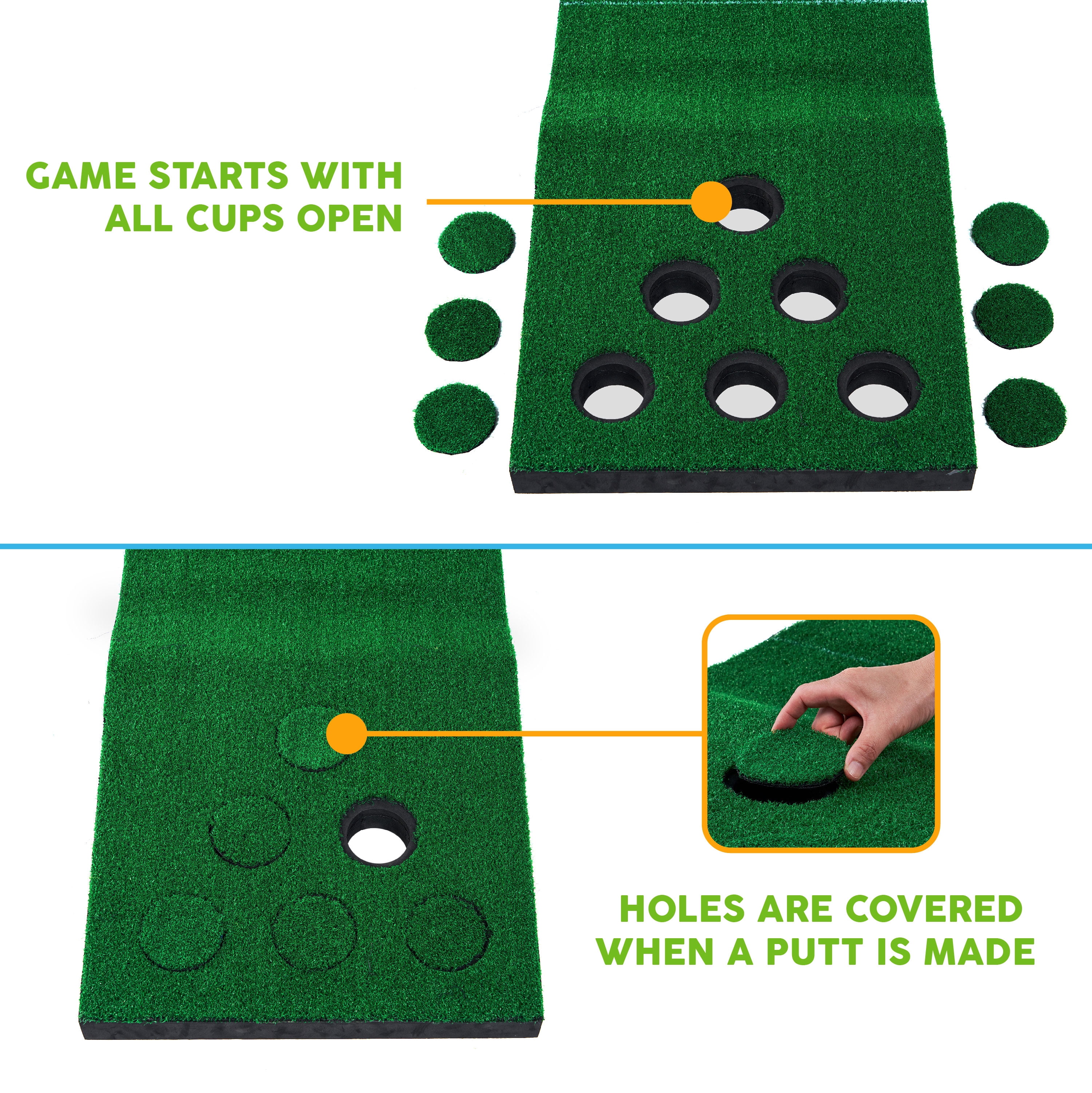 Golf Green Hitting and Putting Mat Game by Big Sky
