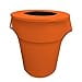 thumbnail image 3 of LA Linen Stretch Spandex Trash Can cover 44-Gallon Round,Orange, 3 of 3