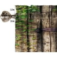 thumbnail image 6 of Rustic Wooden Barn Door Valance Curtain Farmhouse Retro Wood Plank Country Shabby Western Rod Pocket Valance Window Treatments 1 Panel Short Curtains for Kitchen Bedroom 54 x 18 in, 6 of 6