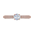 thumbnail image 3 of 1/2 Carat Prong Set Solitaire Diamond Engagement Ring Band in 14K Rose Gold (Ring Size 6.25), 3 of 5