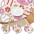 thumbnail image 4 of Pink Baseball Fun Pattern Round Fitted Tablecloth with Elastic Edge,Dining Table Cover Waterproof,Outdoor Round Tablecloth for Camping,Dining,Indoor and Outdoor, 4 of 7