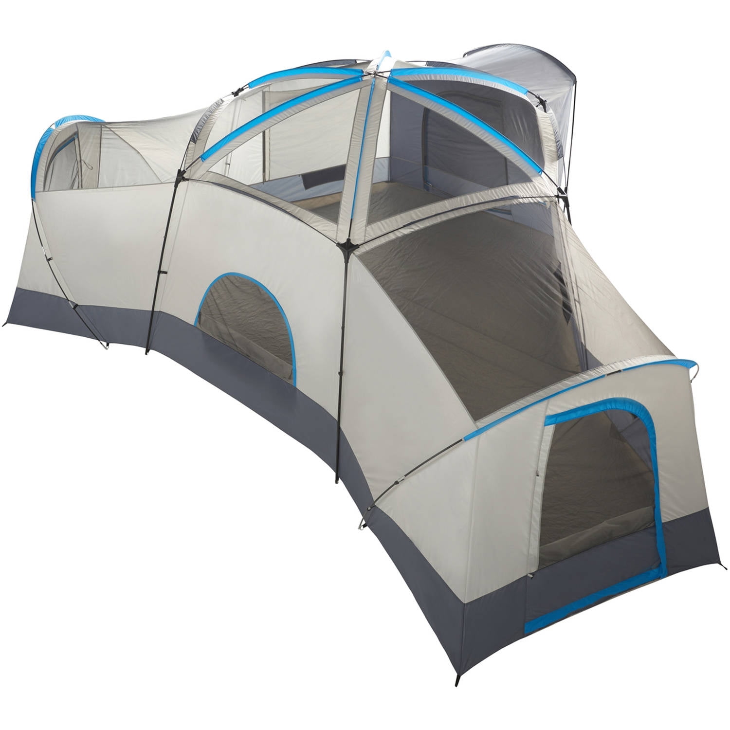16 Person 23 5 X 18 5 With 3 Doors And 3 Rooms Cabin Tent In Grey Blue Tents Shelters Camping Hiking Sostulsa Com