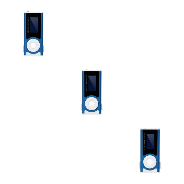 tredstone Mini Lecteur MP3 USB Numérique Écran OLED Support 16/32 Go Bleu 1.1 Pouce 3Ensemble