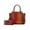 RB Coral, variant on Viridiana Women's Tote Handbag Croc-Embossed Vegan Leather Large Double Handles with Wallet by Mia K - Purple