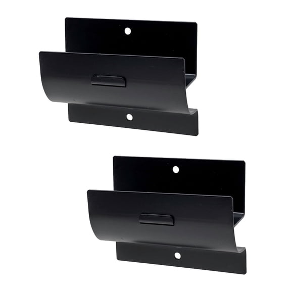 Tetra-Teknica GMH-01-2P 4-in Steel Wall Mount Ladder and Wheelbarrow Hanger, Matte Black, Pack of 2