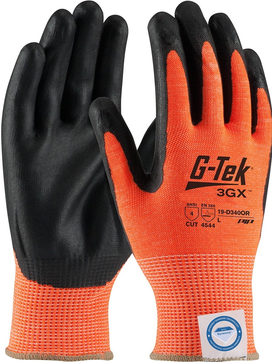 PIP GTek Cut Resistant Gloves Orange Abrasion Resistant 19