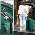 thumbnail image 4 of Zimtown 3 Piece Nested Spinner Suitcase Luggage Set With TSA Lock Dark Green, 4 of 13