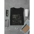 thumbnail image 3 of Forest Camping Nature Lineart T-Shirt Men -Image by Shutterstock, Male x-Large, 3 of 4