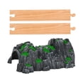 thumbnail image 4 of Modelos de túnel de tren, vías rectas de madera, expansión, vías de tren de bricolaje, ferrocarril para Montaña grande, 4 of 9