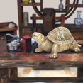 thumbnail image 3 of Tortuga Feng Shui, longevidad hecha a mano de latón puro, tortuga de suerte rica para decoración o regalo Feliz Sencillez, 3 of 5