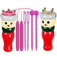 thumbnail image 1 of YISITIAN 2-Pack Knitting Spool Set, Handheld Weaving Loom Tool for Beginners, Create Cords for Scarves Headbands Hats DIY Crafts, Easy-to-Use Educational Kit AZ1014-1805, 1 of 6