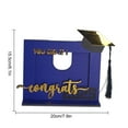 thumbnail image 2 of 2025 Graduation Photo Frame, Inspirational Class of 2025 Graduation Gifts for Her Him, Wooden Tabletop Display Photo Frame with Stand, Bachelor Hat Wood Decorative Photo Holder for Home Desk(Blue), 2 of 6