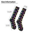 thumbnail image 2 of Honeii Colorful Ping Pong Rackets Print Long Socks,Novelty Design Socks Gift for Men and Women,Crew Socks,Calf Socks, 2 of 6