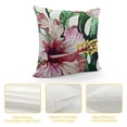 thumbnail image 4 of Fenyluxe Flower Throw Pillow Covers Tropical Leaves Home Decorative Rectangular/Waist Cushion Cover for Patio Sofa Couch Housewarming Gifts 24x24in, 4 of 5