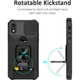thumbnail image 2 of iPhone XR Case with Sliding Camera Cover and Card Holder Heavy Duty Protective iPhone XR Case with Ring Magnetic Kickstand Phone Case for iPhone XR 6.1''(Black), 2 of 14